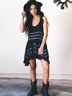 🎉 FREE PEOPLE Voile & Lace Trapeze Slip Dress